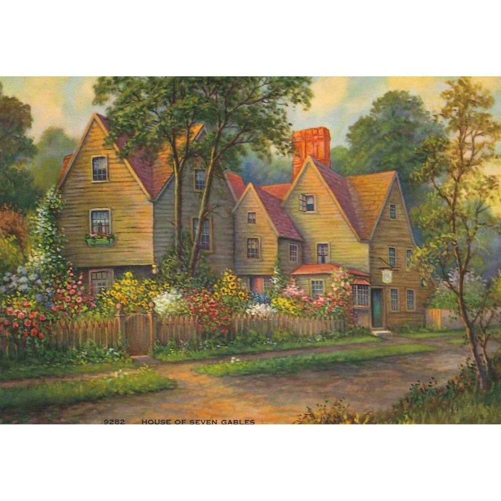 Vintage Calendar Print "House of Seven Gables" 6 x 7.75